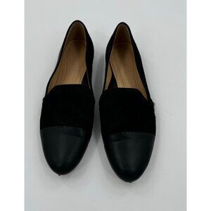 Nurture Womens Black Leather & Bovine Hair Reikel Loafers Size 8M